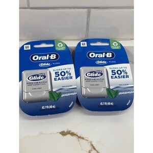 Oral-B Glide Pro-Health Floss Cool Mint Deep Clean Dental 43.7 yd Lot of 2
